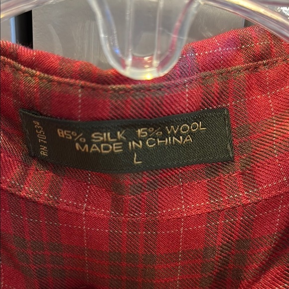 Orvis Red plaid Casual Button Down Shirt - Picture 3 of 4